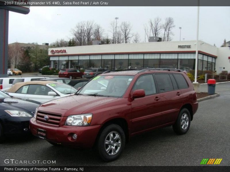 Salsa Red Pearl / Ash Gray 2007 Toyota Highlander V6 4WD