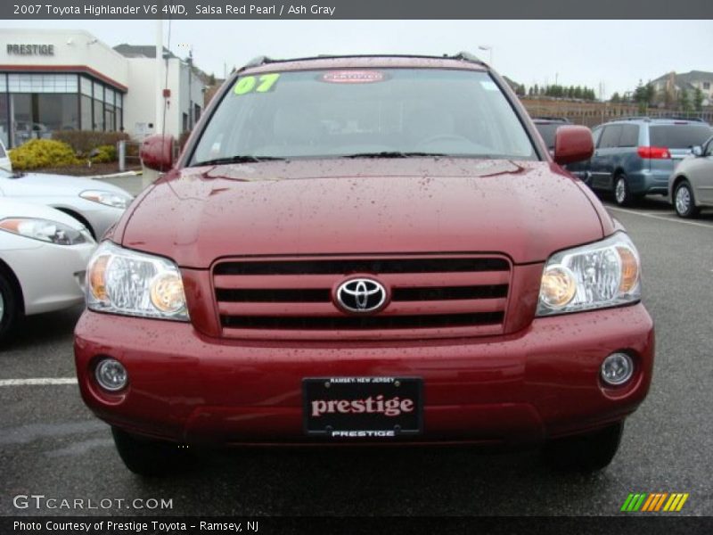 Salsa Red Pearl / Ash Gray 2007 Toyota Highlander V6 4WD