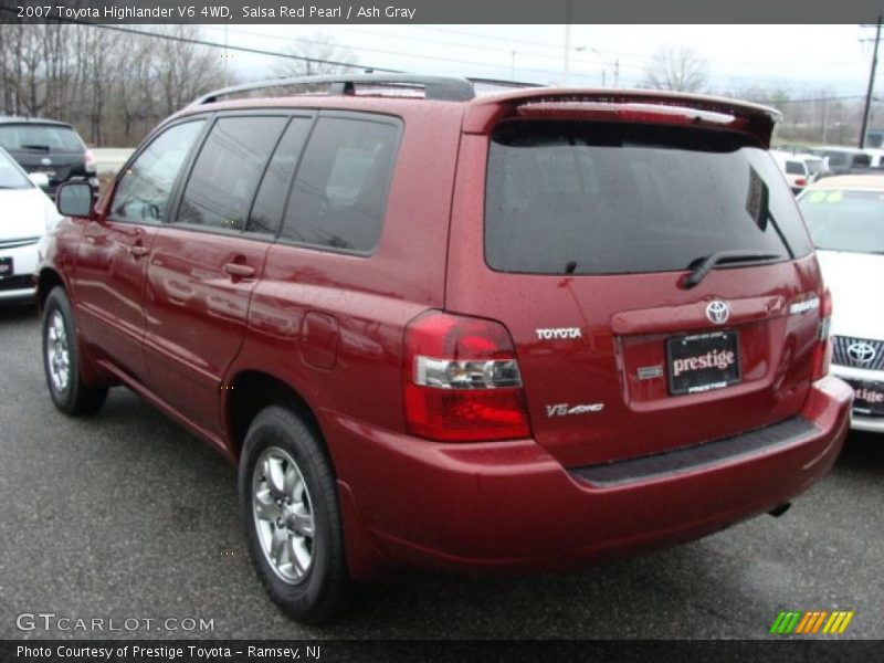 Salsa Red Pearl / Ash Gray 2007 Toyota Highlander V6 4WD