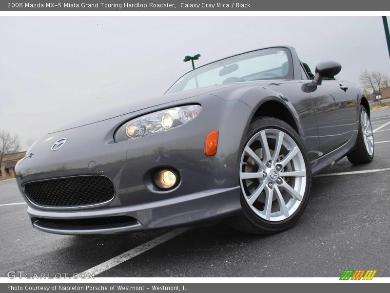 Galaxy Gray Mica / Black 2008 Mazda MX-5 Miata Grand Touring Hardtop Roadster