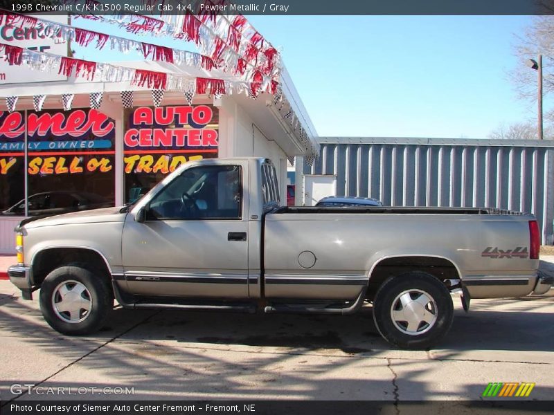 Pewter Metallic / Gray 1998 Chevrolet C/K K1500 Regular Cab 4x4