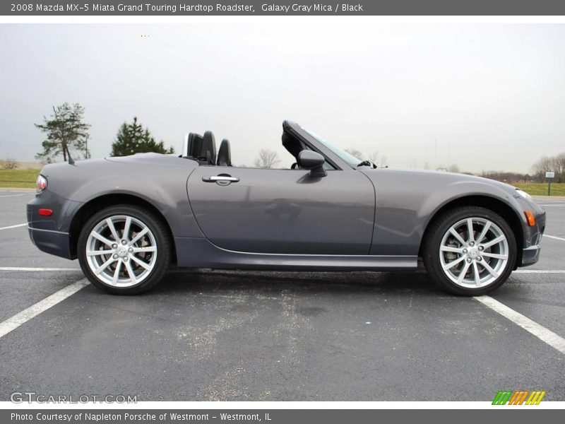 Galaxy Gray Mica / Black 2008 Mazda MX-5 Miata Grand Touring Hardtop Roadster
