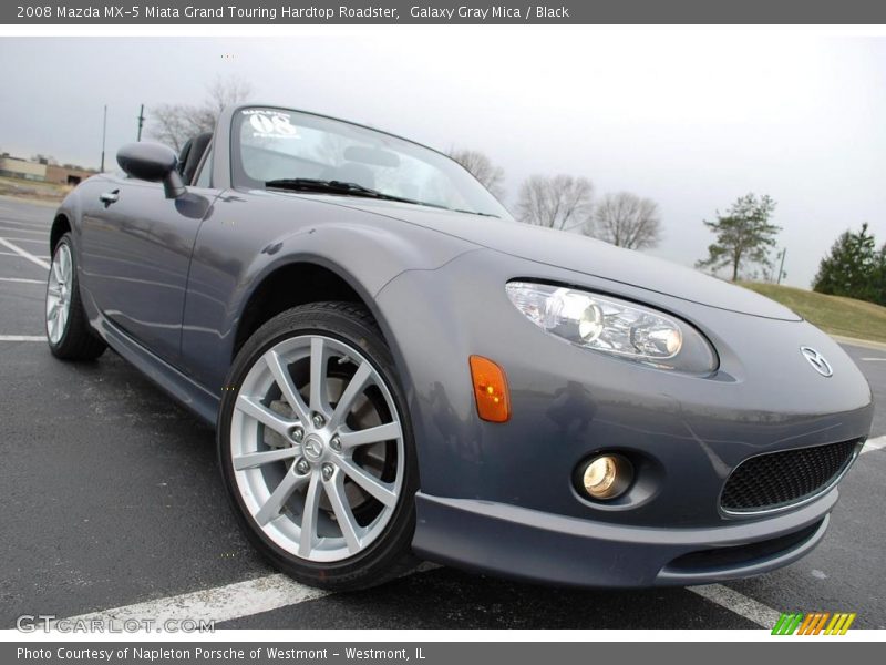 Galaxy Gray Mica / Black 2008 Mazda MX-5 Miata Grand Touring Hardtop Roadster