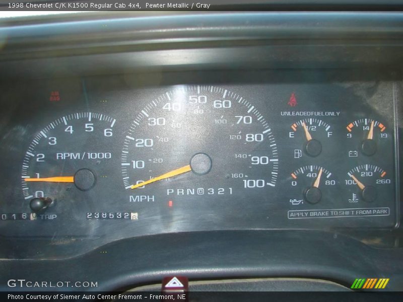 Pewter Metallic / Gray 1998 Chevrolet C/K K1500 Regular Cab 4x4