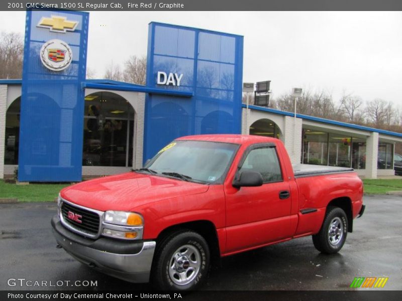 Fire Red / Graphite 2001 GMC Sierra 1500 SL Regular Cab