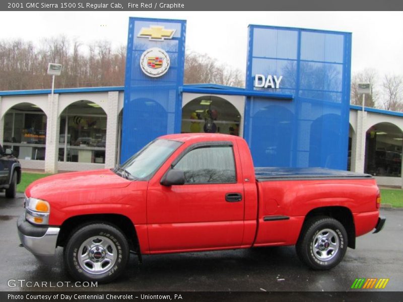 Fire Red / Graphite 2001 GMC Sierra 1500 SL Regular Cab