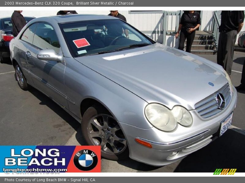 Brilliant Silver Metallic / Charcoal 2003 Mercedes-Benz CLK 320 Coupe
