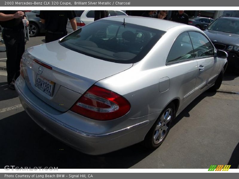 Brilliant Silver Metallic / Charcoal 2003 Mercedes-Benz CLK 320 Coupe