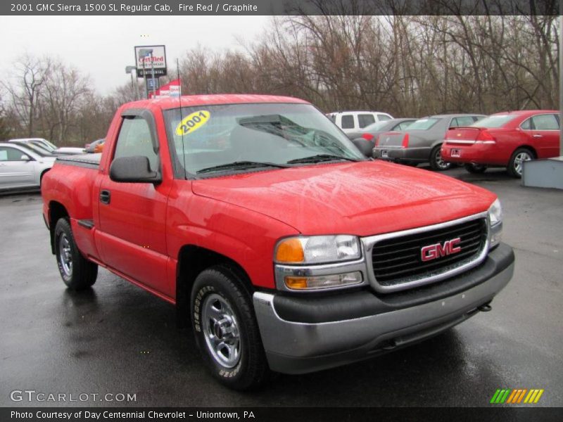 Fire Red / Graphite 2001 GMC Sierra 1500 SL Regular Cab