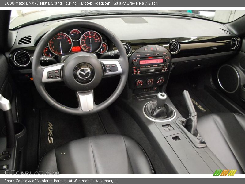 Galaxy Gray Mica / Black 2008 Mazda MX-5 Miata Grand Touring Hardtop Roadster