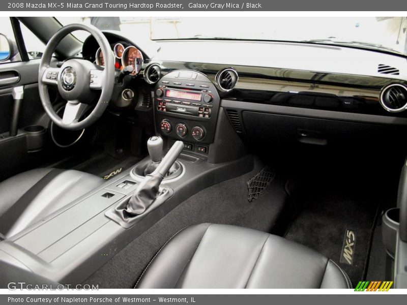 Galaxy Gray Mica / Black 2008 Mazda MX-5 Miata Grand Touring Hardtop Roadster