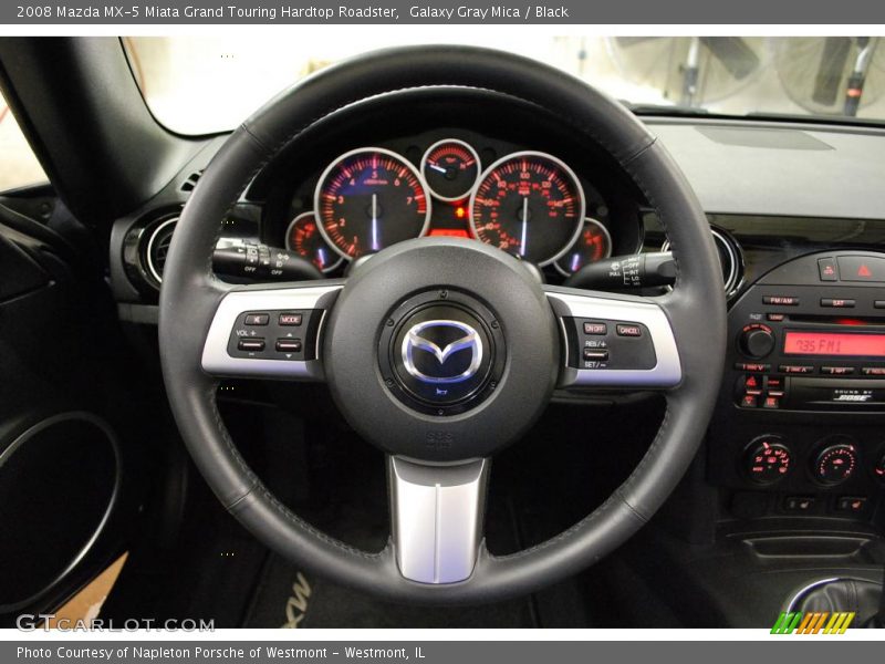 Galaxy Gray Mica / Black 2008 Mazda MX-5 Miata Grand Touring Hardtop Roadster