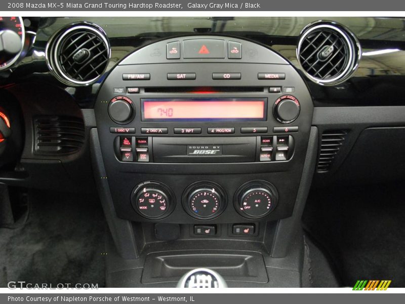 Galaxy Gray Mica / Black 2008 Mazda MX-5 Miata Grand Touring Hardtop Roadster