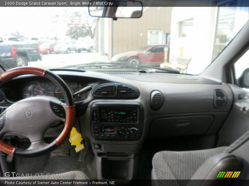 Bright White / Mist Gray 2000 Dodge Grand Caravan Sport