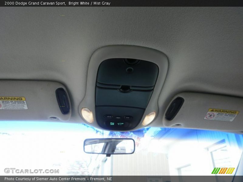 Bright White / Mist Gray 2000 Dodge Grand Caravan Sport