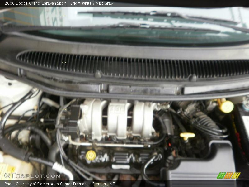 Bright White / Mist Gray 2000 Dodge Grand Caravan Sport