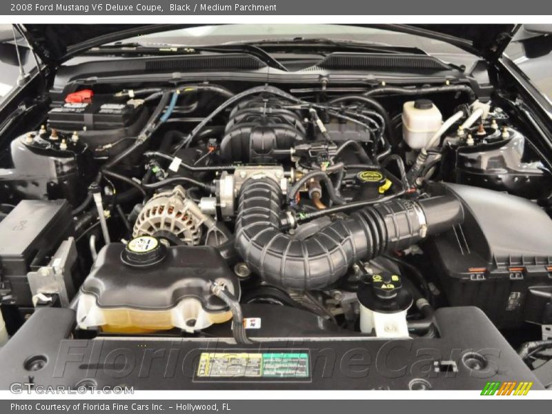 Black / Medium Parchment 2008 Ford Mustang V6 Deluxe Coupe