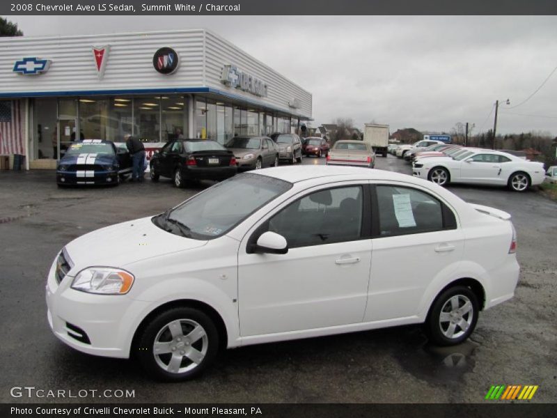 Summit White / Charcoal 2008 Chevrolet Aveo LS Sedan
