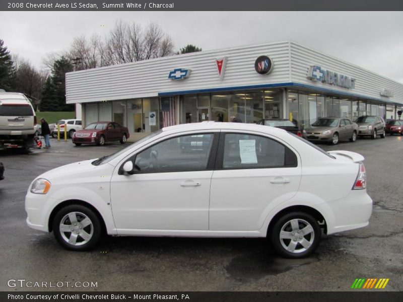 Summit White / Charcoal 2008 Chevrolet Aveo LS Sedan