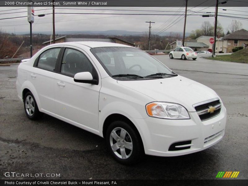Summit White / Charcoal 2008 Chevrolet Aveo LS Sedan