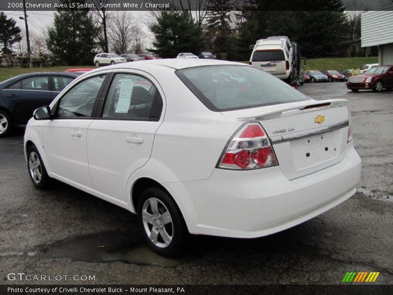 Summit White / Charcoal 2008 Chevrolet Aveo LS Sedan