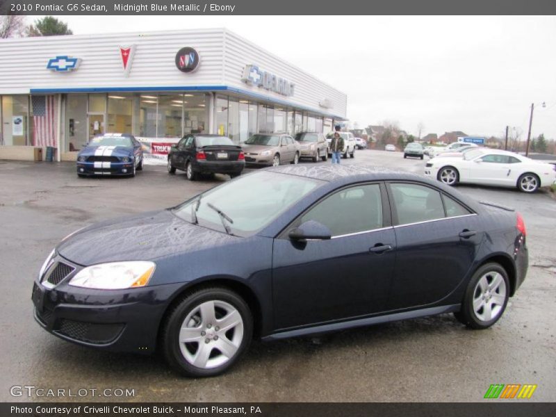 Midnight Blue Metallic / Ebony 2010 Pontiac G6 Sedan