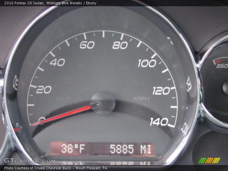 Midnight Blue Metallic / Ebony 2010 Pontiac G6 Sedan