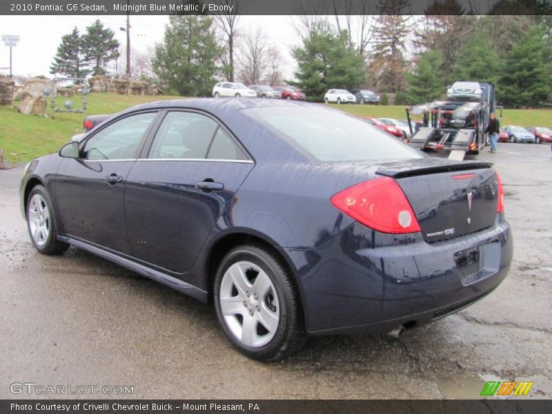 Midnight Blue Metallic / Ebony 2010 Pontiac G6 Sedan