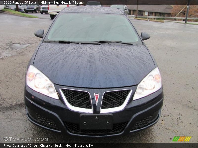 Midnight Blue Metallic / Ebony 2010 Pontiac G6 Sedan