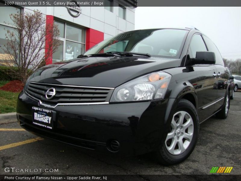 Galaxy Black Metallic / Beige 2007 Nissan Quest 3.5 SL