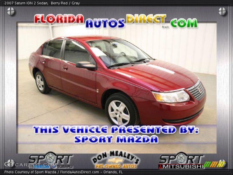 Berry Red / Gray 2007 Saturn ION 2 Sedan