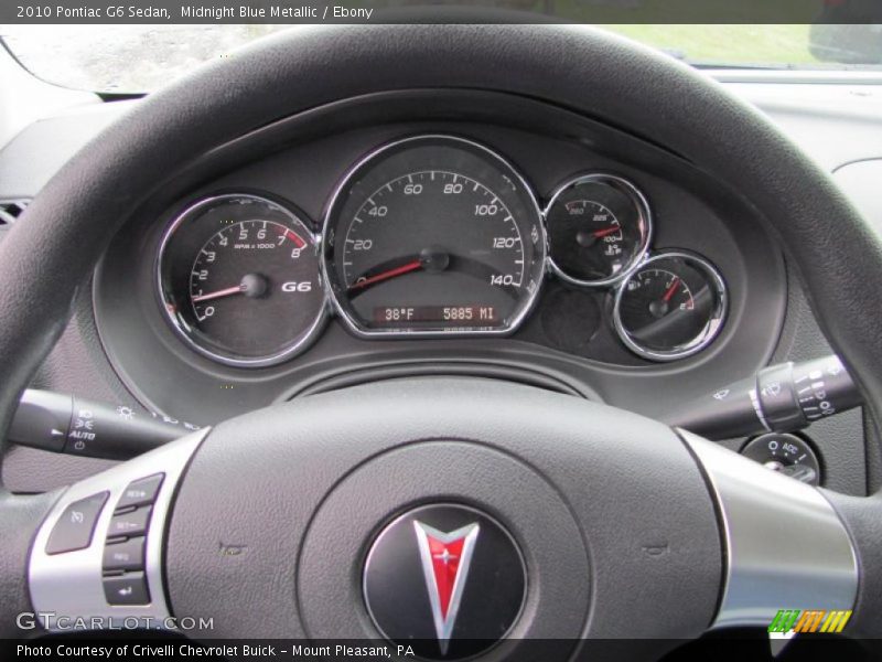 Midnight Blue Metallic / Ebony 2010 Pontiac G6 Sedan