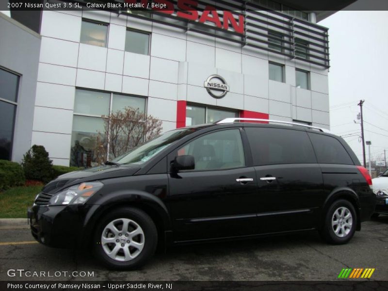 Galaxy Black Metallic / Beige 2007 Nissan Quest 3.5 SL