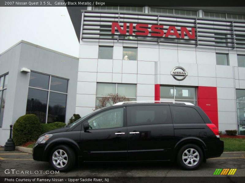 Galaxy Black Metallic / Beige 2007 Nissan Quest 3.5 SL