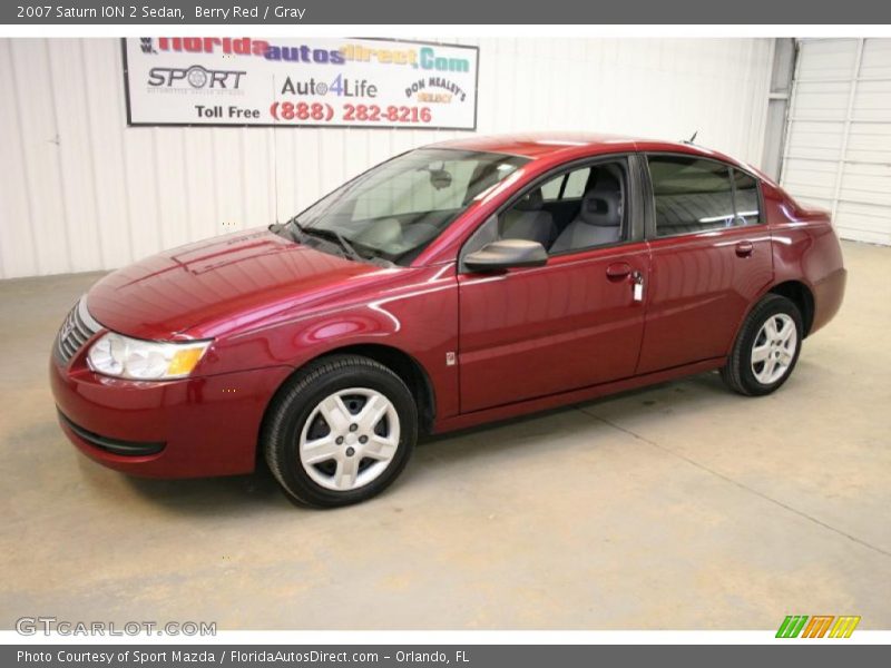 Berry Red / Gray 2007 Saturn ION 2 Sedan