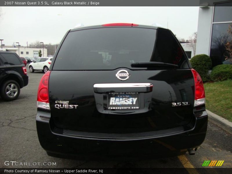 Galaxy Black Metallic / Beige 2007 Nissan Quest 3.5 SL