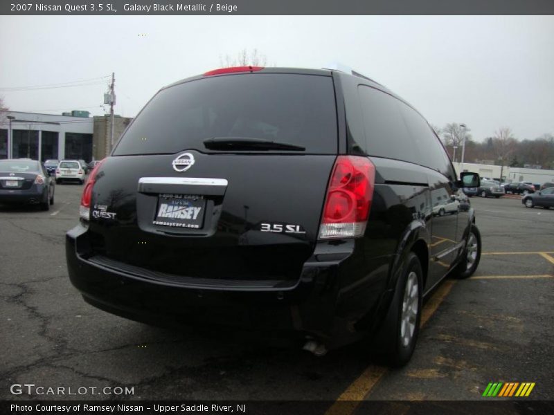 Galaxy Black Metallic / Beige 2007 Nissan Quest 3.5 SL