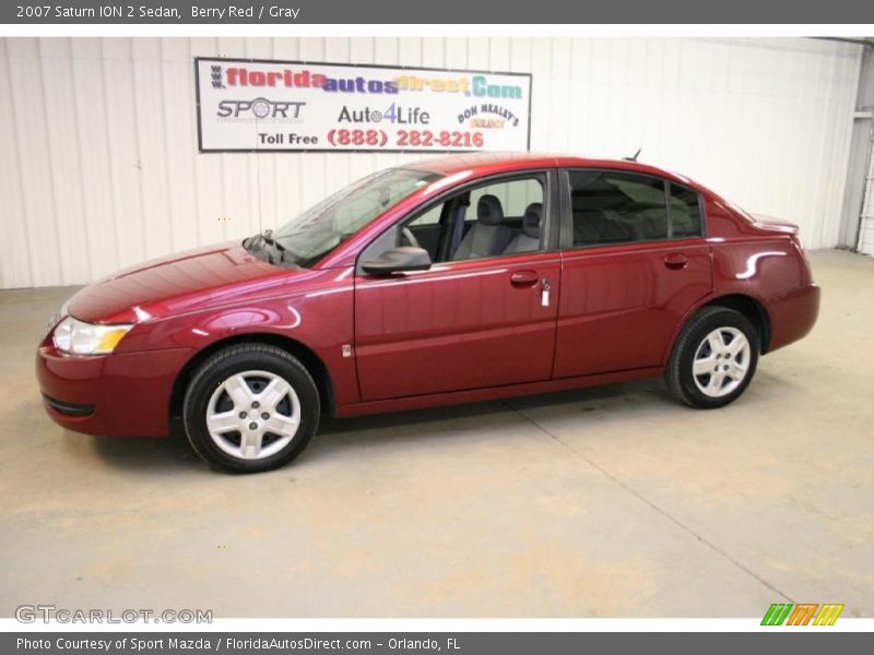 Berry Red / Gray 2007 Saturn ION 2 Sedan