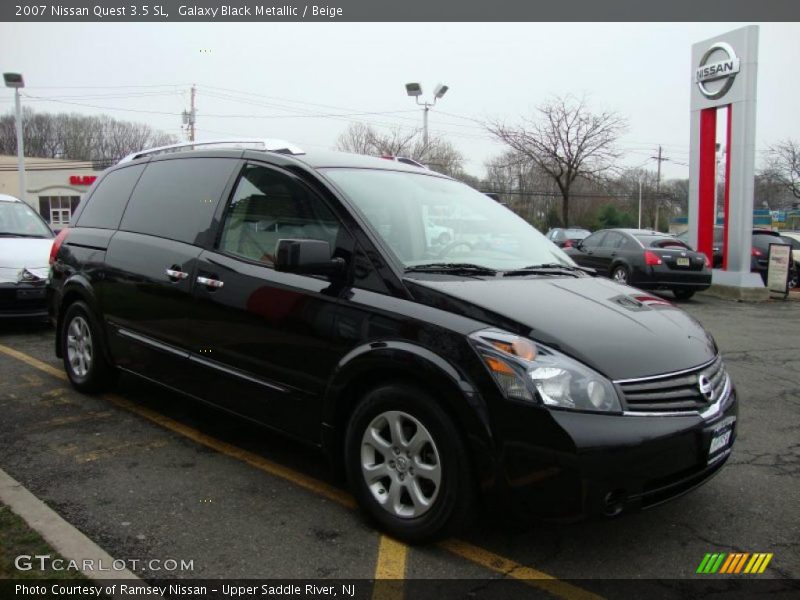Galaxy Black Metallic / Beige 2007 Nissan Quest 3.5 SL