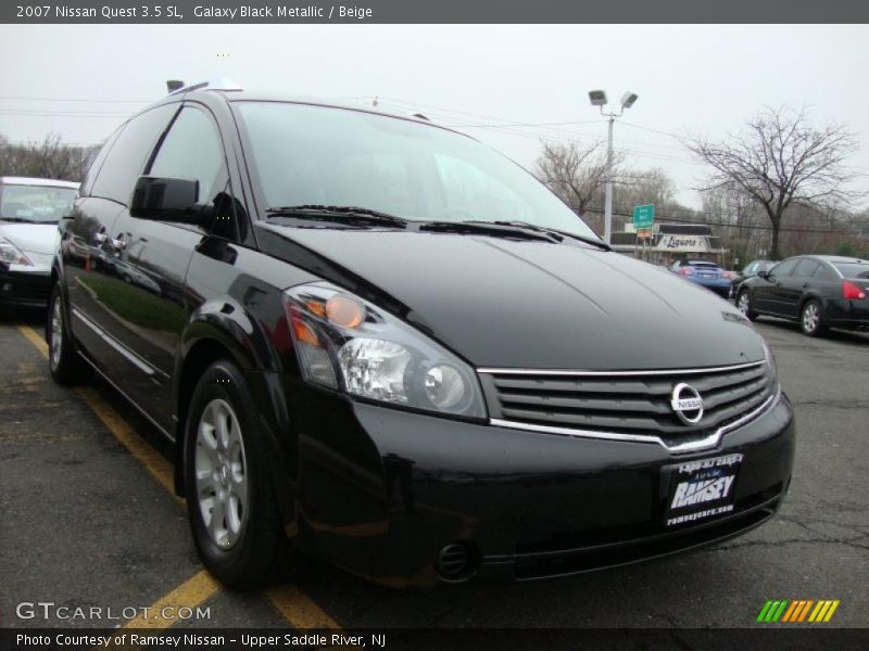 Galaxy Black Metallic / Beige 2007 Nissan Quest 3.5 SL
