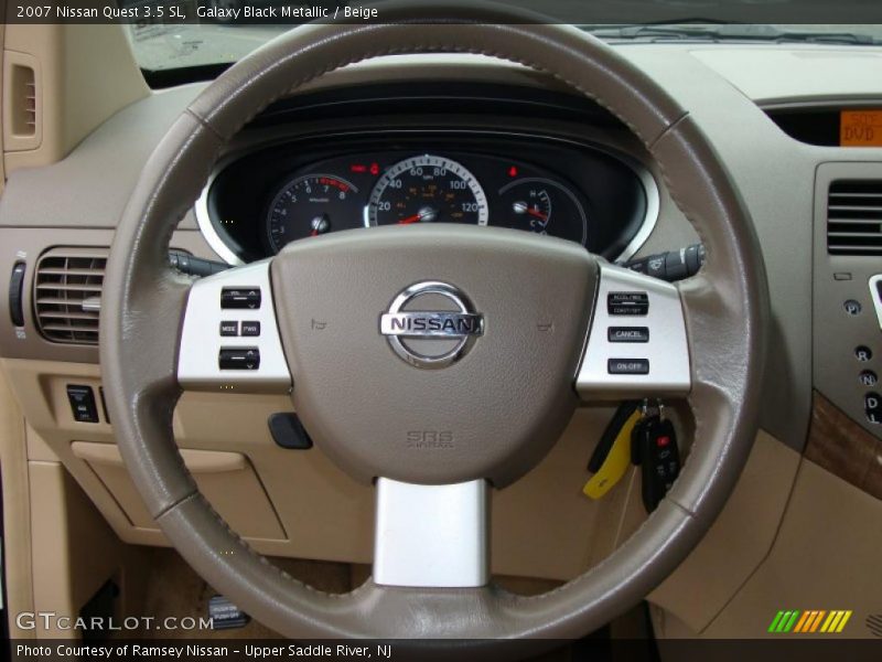 Galaxy Black Metallic / Beige 2007 Nissan Quest 3.5 SL