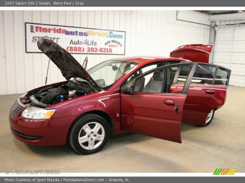 Berry Red / Gray 2007 Saturn ION 2 Sedan
