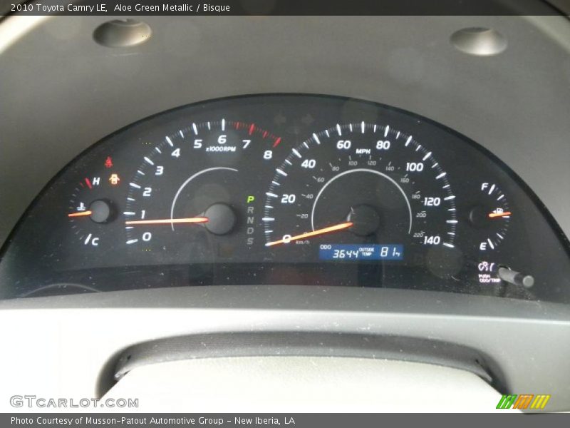 Aloe Green Metallic / Bisque 2010 Toyota Camry LE