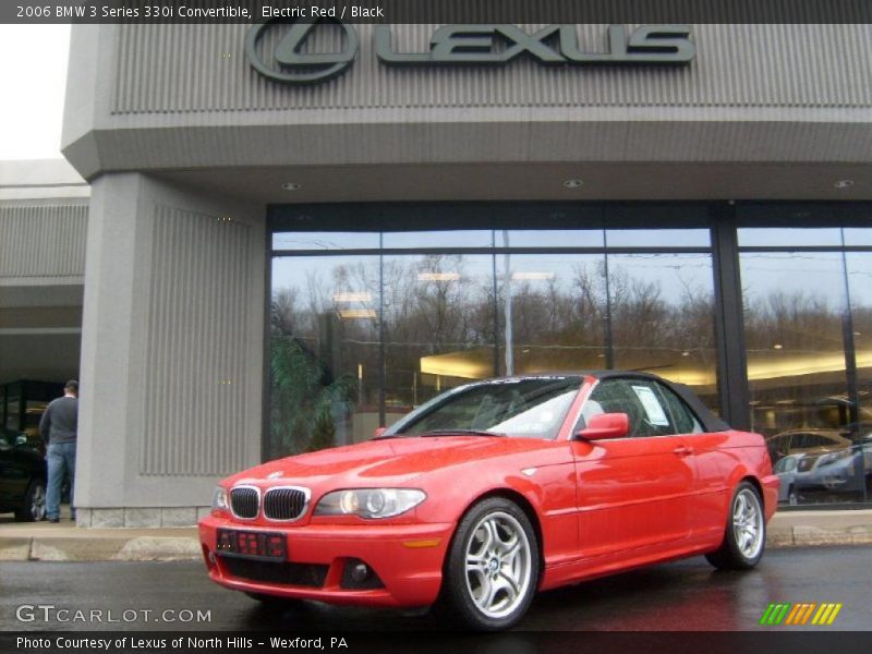 Electric Red / Black 2006 BMW 3 Series 330i Convertible