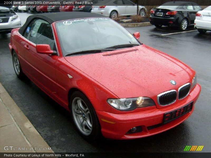 Electric Red / Black 2006 BMW 3 Series 330i Convertible