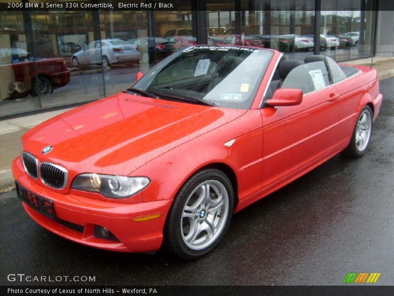 Electric Red / Black 2006 BMW 3 Series 330i Convertible