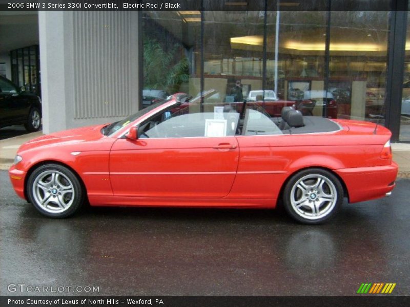 Electric Red / Black 2006 BMW 3 Series 330i Convertible