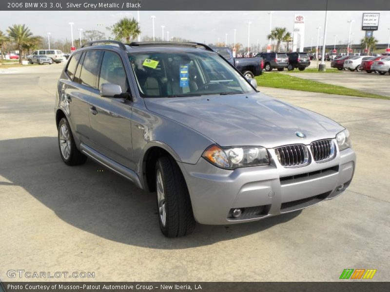 Silver Grey Metallic / Black 2006 BMW X3 3.0i