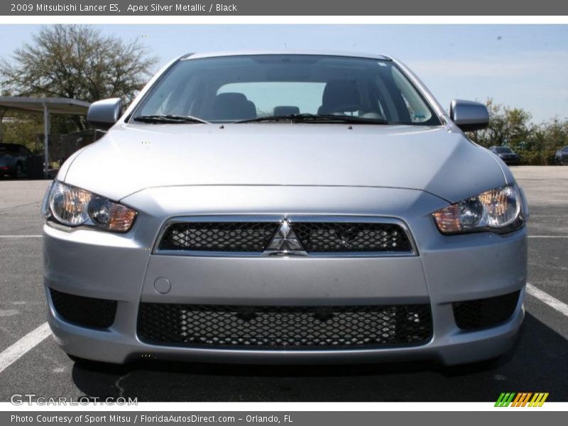 Apex Silver Metallic / Black 2009 Mitsubishi Lancer ES