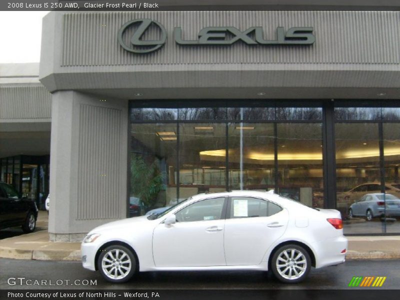 Glacier Frost Pearl / Black 2008 Lexus IS 250 AWD